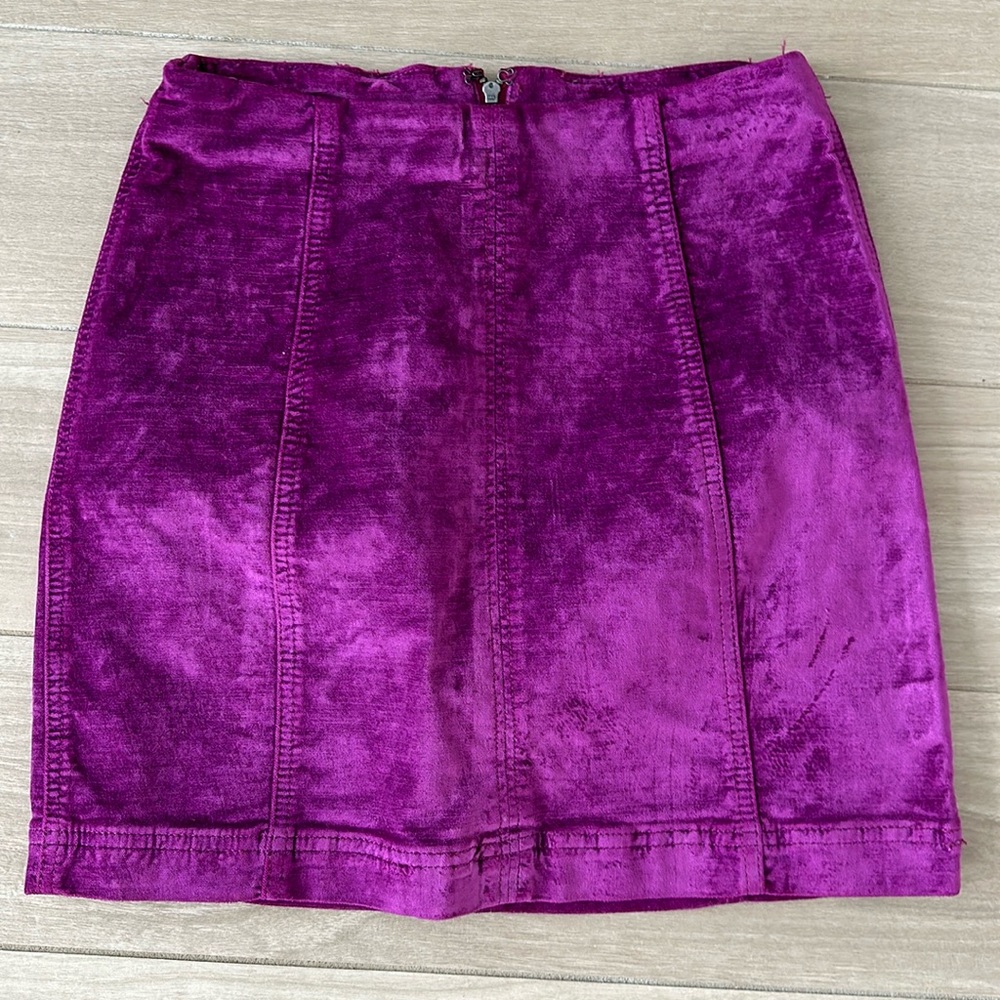 Free People Velvet Mini Skirt